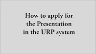 How to apply for the presentation 
